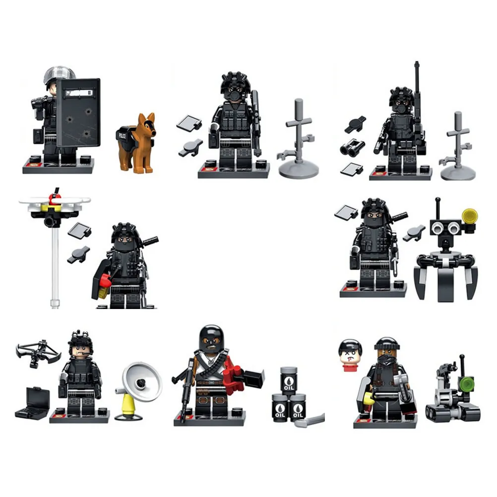 Лидер продаж батикс современный город полиция военные фигурки полицейского