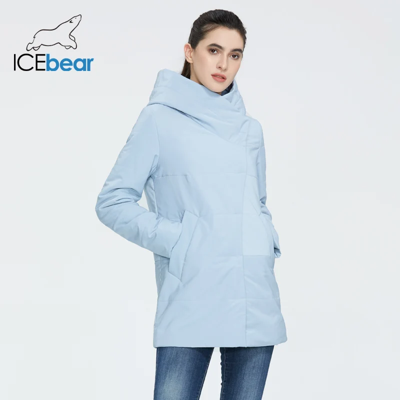 ICEbear 2021 осеннее Новое Женское пальто ветрозащитная теплая короткая куртка на