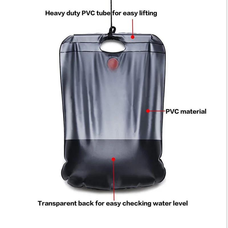 

Outdoor Bathing Bag Self-drive Camping Solar Hot Water And Shower Storage Water Bag Portable Wild Survival Tool PVC