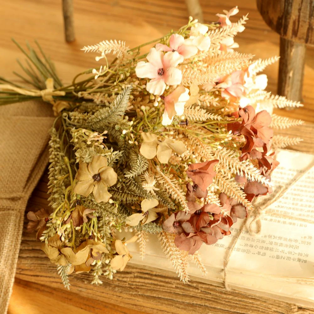 

Artificial Flowers 37.5cm Small Wild Flowers and Plants, Home Decoration Wedding Bouquets,Garden Green Plants Artificial Flowers