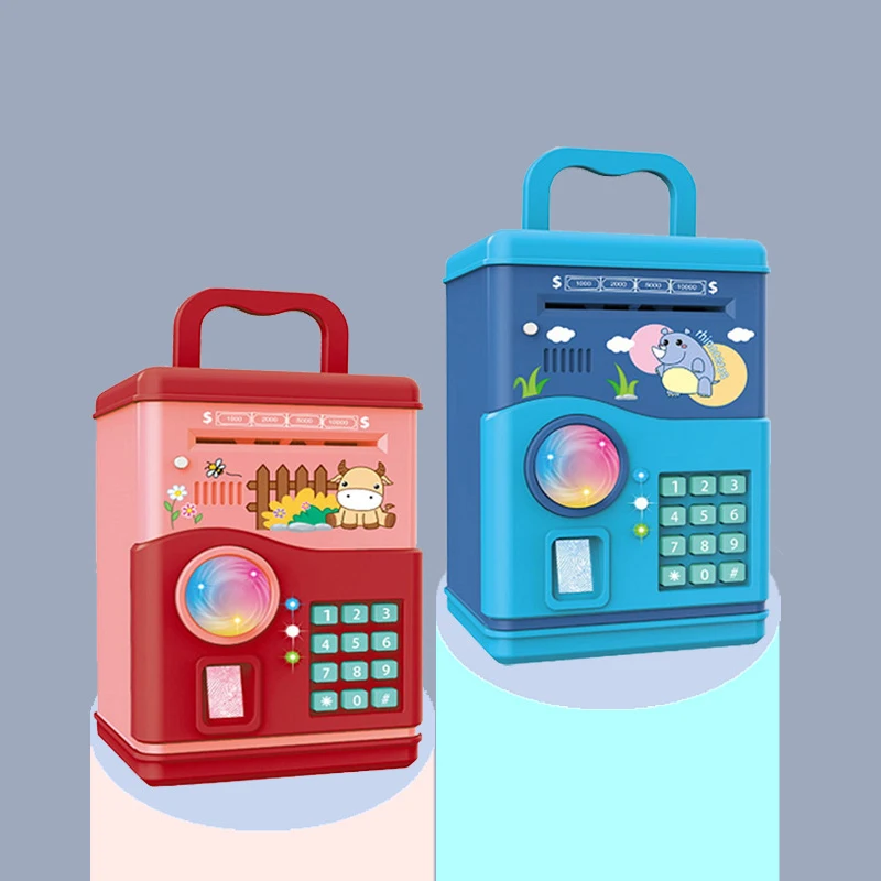 Копилка Aqumotic для мальчиков копилка со сканером отпечатков пальцев банкомат