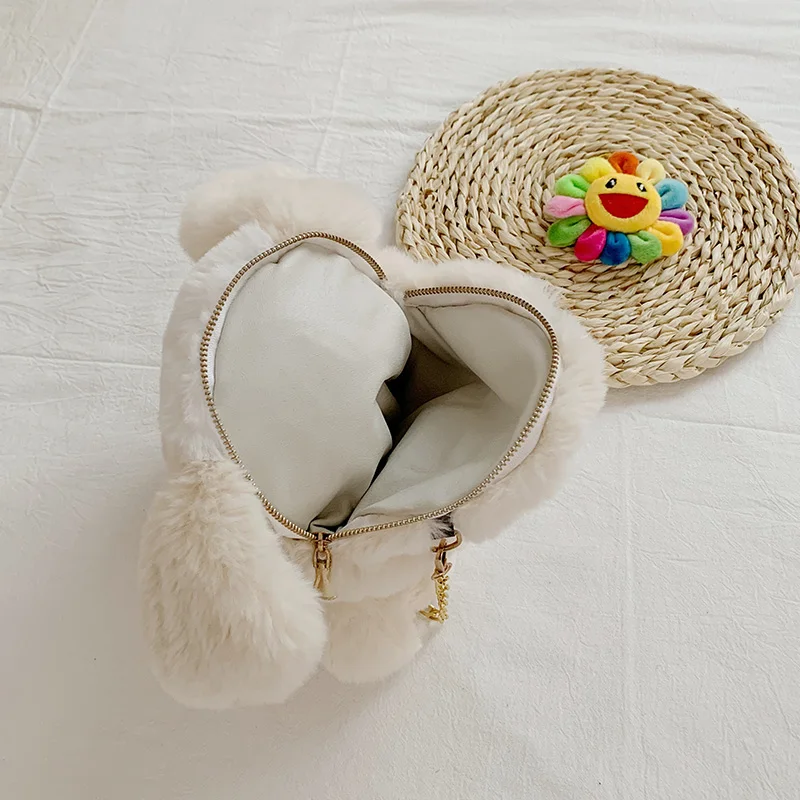UKQLING плюшевая сумка для девочек Милая собачка осенняя и зимняя на плечо маленькая