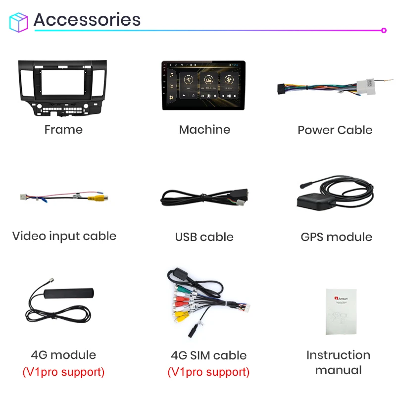 Автомагнитола Junsun с экраном мультимедийный видеоплеер на Android для Mitsubishi Lancer 2007 2013