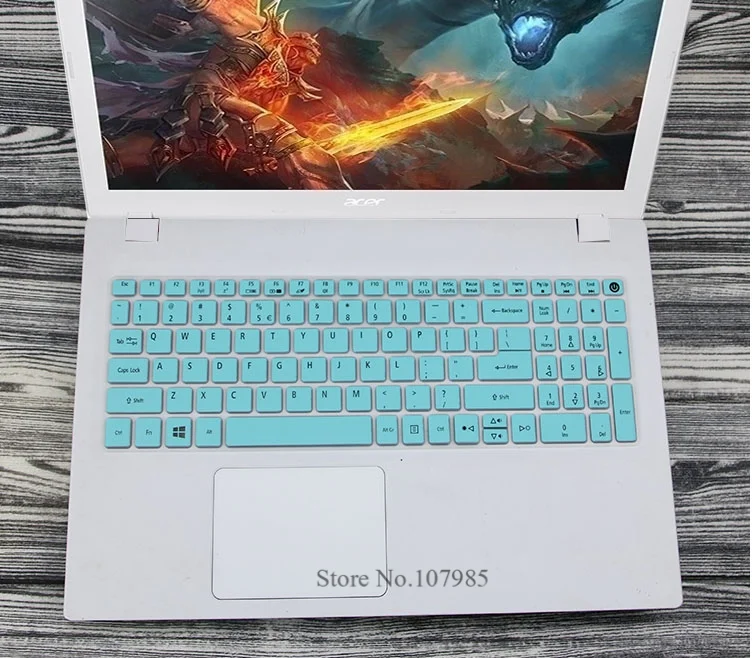 Skyblue 15 17 дюймов клавиатура протектор Силиконовый кожного покрова для acer Aspire ES1-523 ES1-523G ES1-533 ES1-572 F5-521 E5-573 E5-573G-59LG - Цвет: Skyblue