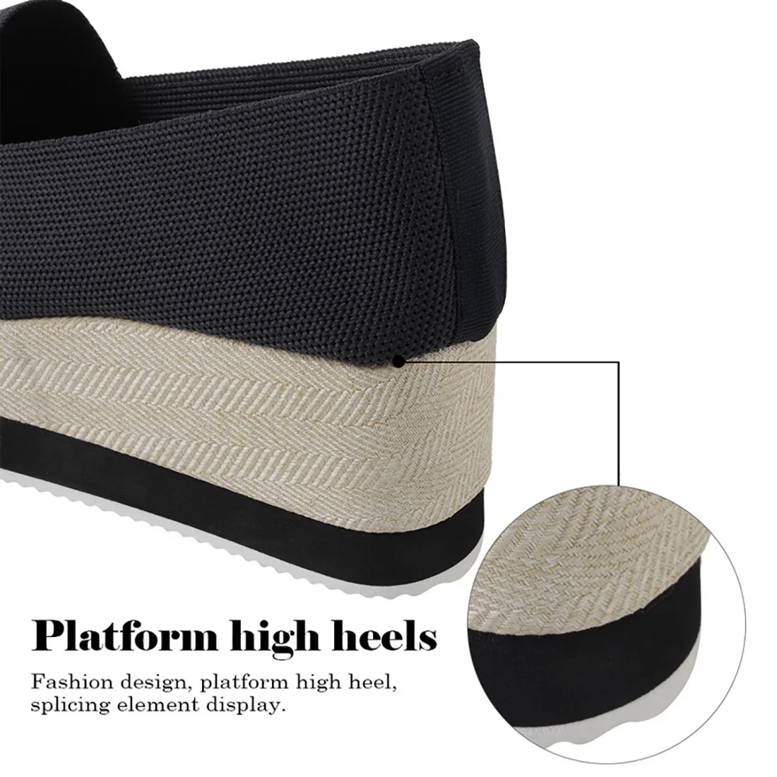 

Hot Sale Shoes Women Flats Summer Vulcanized Shoes Solid High Heels Thick Bottom Women's Sandals Casual Shoes Zapatos De Mujer