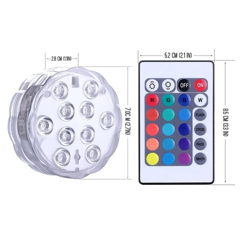

Garden Lamps Pool Floats RGB Submersible Light Swimming Pool Accessories Outdoor Vase Bowl Garden Party Decoration Pool Lights