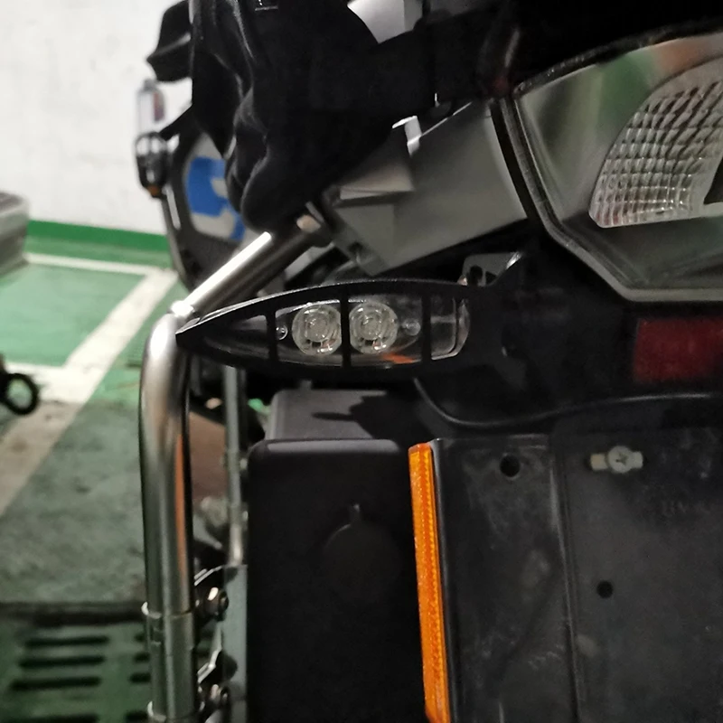 2 Pair Motorcycle Front and Rear Turn Signal LED Indicator Light Grill Protector Cover for BMW F700GS F750GS F800GS ADV R ST F85 |