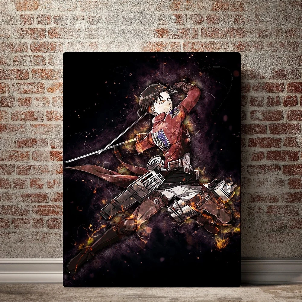 

Wall Art Attack on Titan Posters HD Printed Levi Ackerman Canvas Painting Modular Anime Pictures Modern Home Decor Living Room