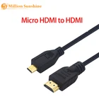 Кабель-переходник Micro HDMIHDMI для Raspberry Pi 4, 3D, с покрытием Glod, для HDTV, настольного телефона, Raspberry Pi4 RPI000