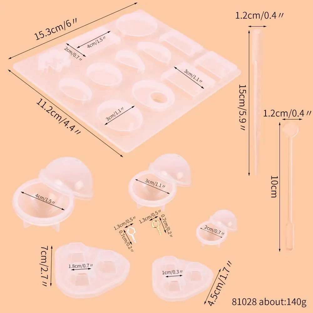 Набор силиконовых форм для изготовления ювелирных изделий 66 шт.|Инструменты и