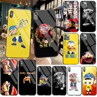 hpchcjhm jeffy the rapper bling cute phone case tempered glass for iphone 11 pro xr xs max 8 x 7 6s 6 plus se 2020 case