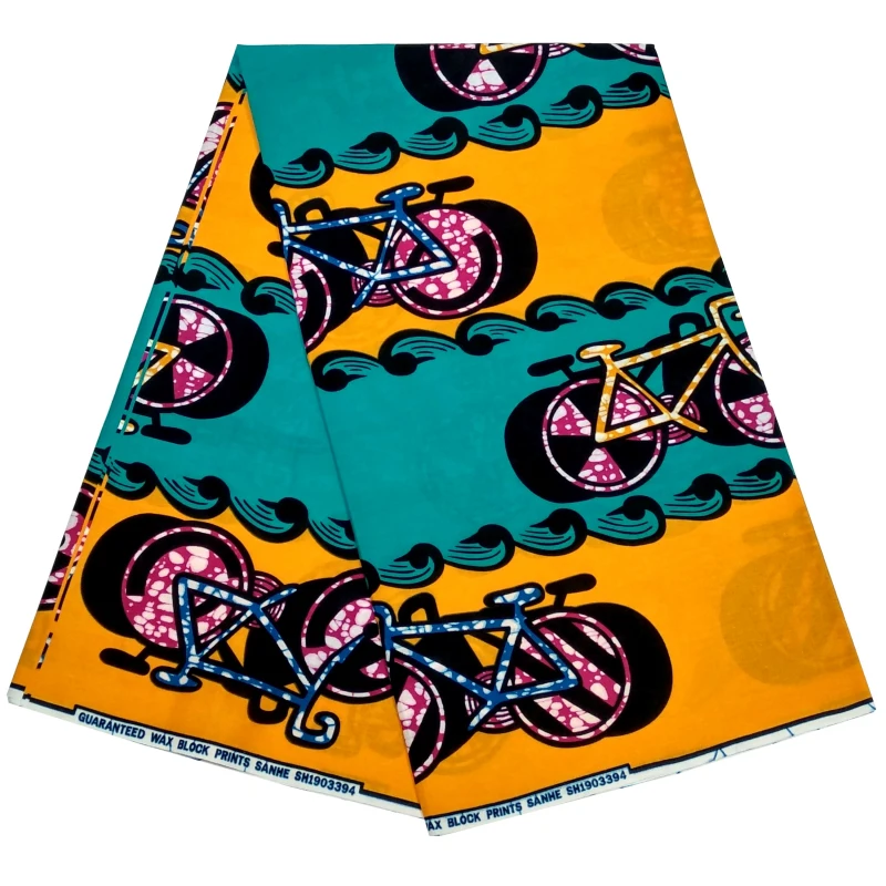 2021 африканская Оригинальная Ткань из натурального вощеного хлопка 6 ярдов ткань