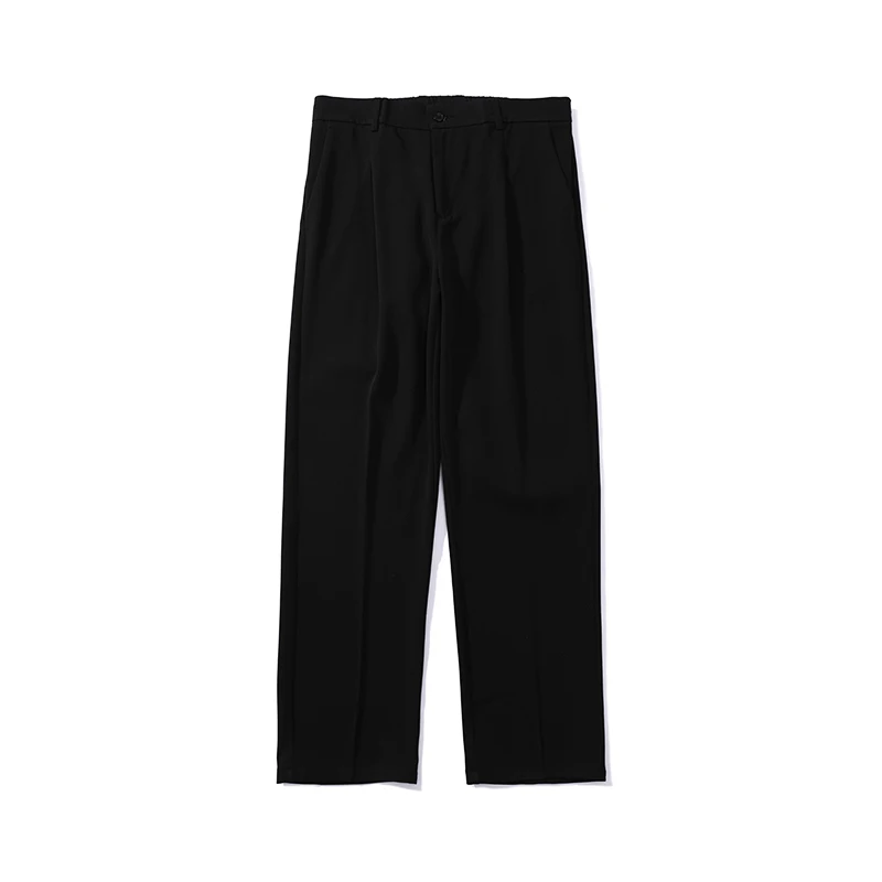

Summer Thin Casual Pants Men's Fashion Black Wide-leg Pants Men Streetwear Loose Straight Suit Pants Mens Trousers S-2XL
