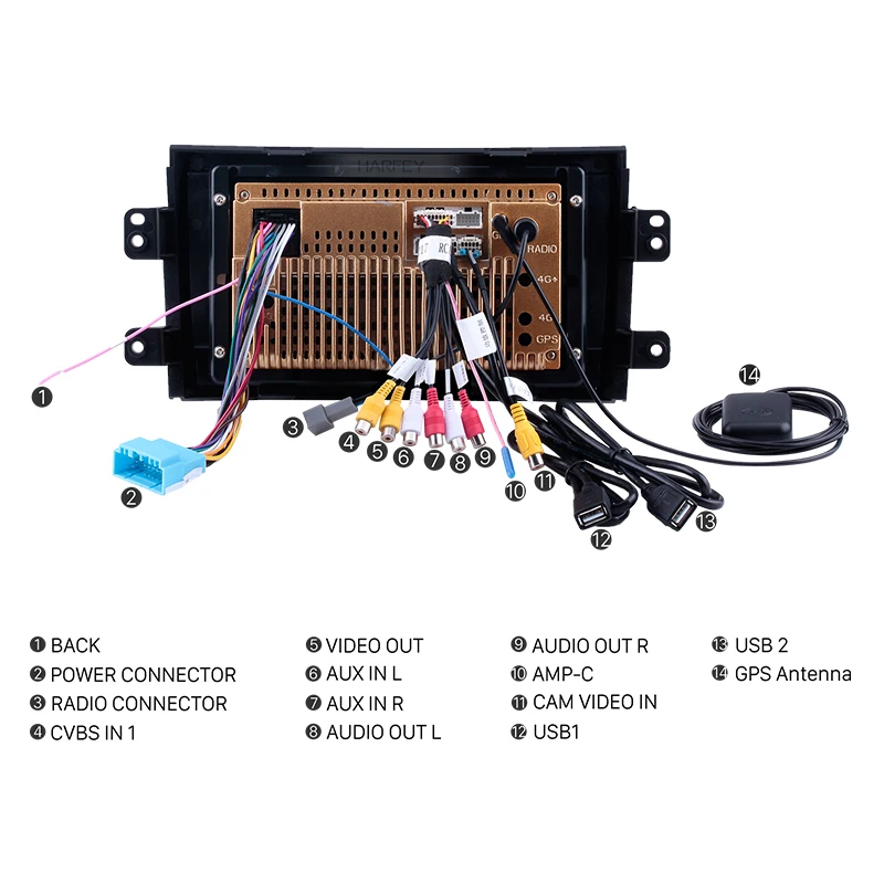 Harfey Android 9 0 дюймов Автомобильный GPS Авторадио Стерео для Suzuki SX4/Fiat Sedici 2006 2012