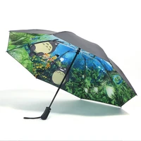 2022 fashion portable uv folding automatic umbrella rain wind resistant trip sun umbrellas reverse umbrella