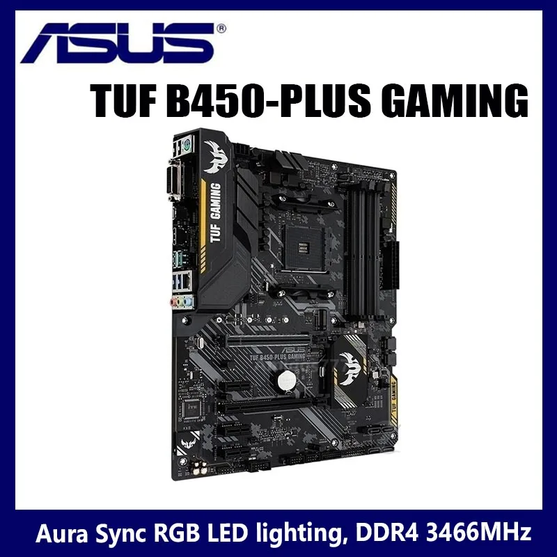 Bestellen Buchse AM4 Asus TUF B450-PLUS GAMING Motherboard AMD 64GB PCI-E 3,0 DDR4 R5 Desktop HDMI-Kompatibel Placa-mãe AM4 M.2 ATX Verwendet