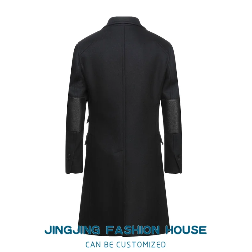 Фото! 2021 осень и зима молодежное шерстяное пальто мужское Длинное свободное