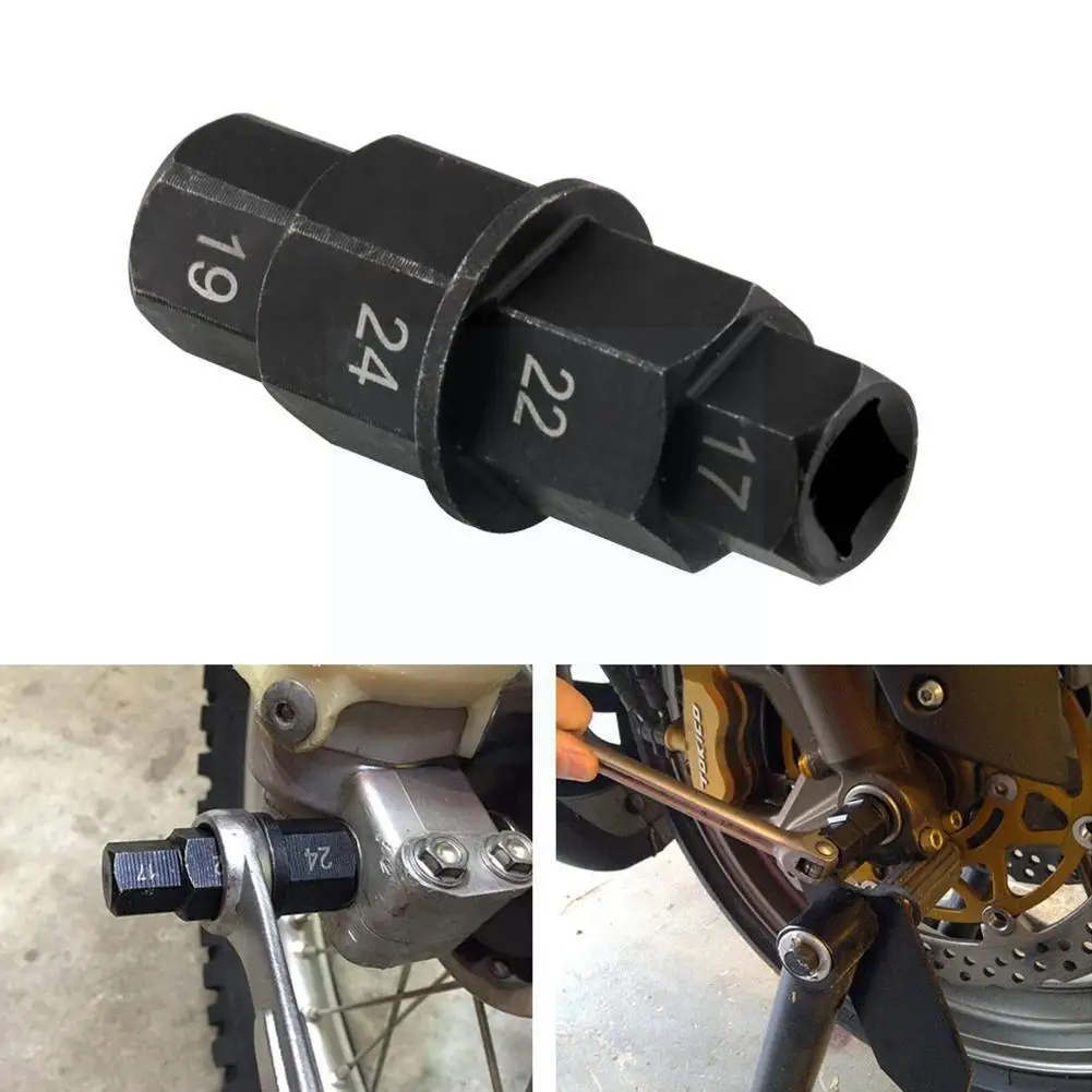 

Motorbike Wheels Steel Motorcycle Front Axle Socket Spindle Sleeve 24mm Auto 17mm 19mm Driver Key Hex Spanner 22mm B3T7