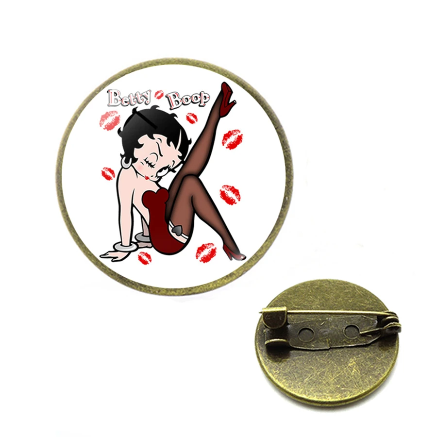 Броши Betty Boop булавка на лацкане с персонажем из мультфильма значки булавке броши
