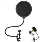 Двухслойный Студийный микрофон, защита от ветра, диаметр 100 мм, 155 мм, микрофон Pop фильтр ветрозащитный экран для разговоров, студийной записи пения