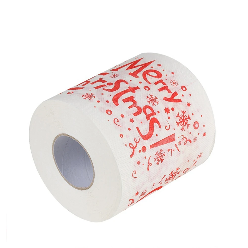 Рождественский узор туалетная бумага рулон туалетной бумаги для домашней ванны