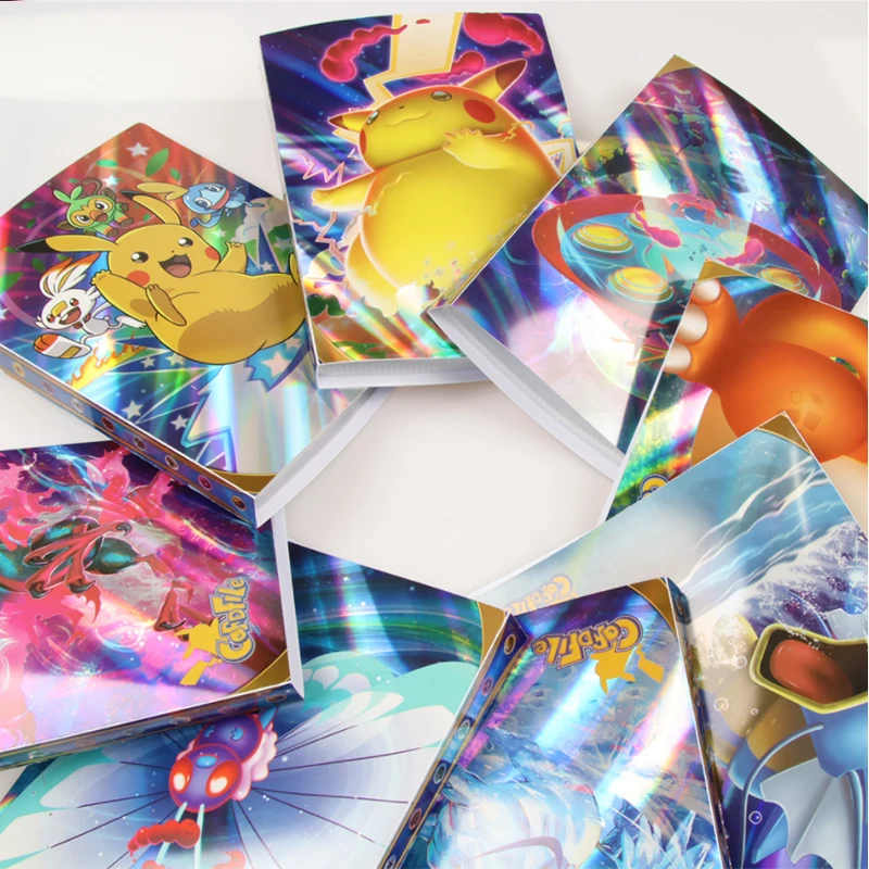 240PCS 3D Pokemon Cards Album Anime Book Cartoon TAKARA TOMY Game Card VMAX GX EX Holder Collection Folder Toy Christmas Gift | Игрушки и