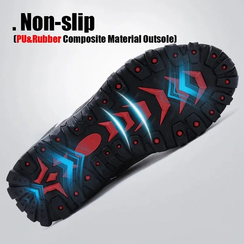 Мужские рабочие и защитные ботинки со стальными носками Нескользящие дышащие с