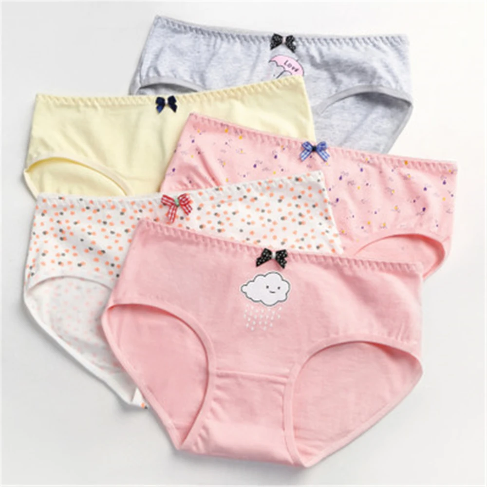 

Ladies underwear cotton file waist briefs women large cotton lovely students T518