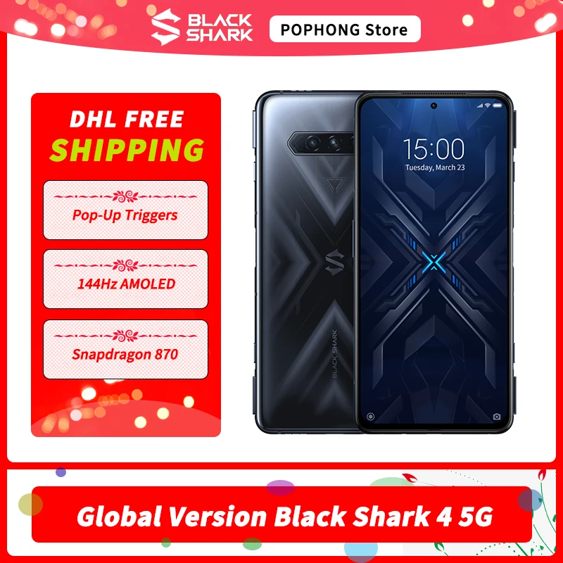 DHL Бесплатная глобальная версия Черная Акула 4 5G игровой мобильный телефон 6 67
