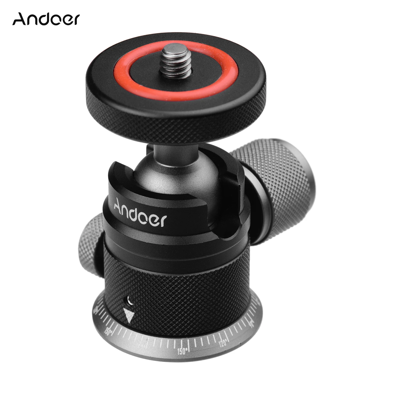 

Aluminum Alloy Tripod Ball Head Mount Panoramic Swivel 180° Flip with Scaled Base 1/4 Mounting for DSLR Camera Tripod Mounting