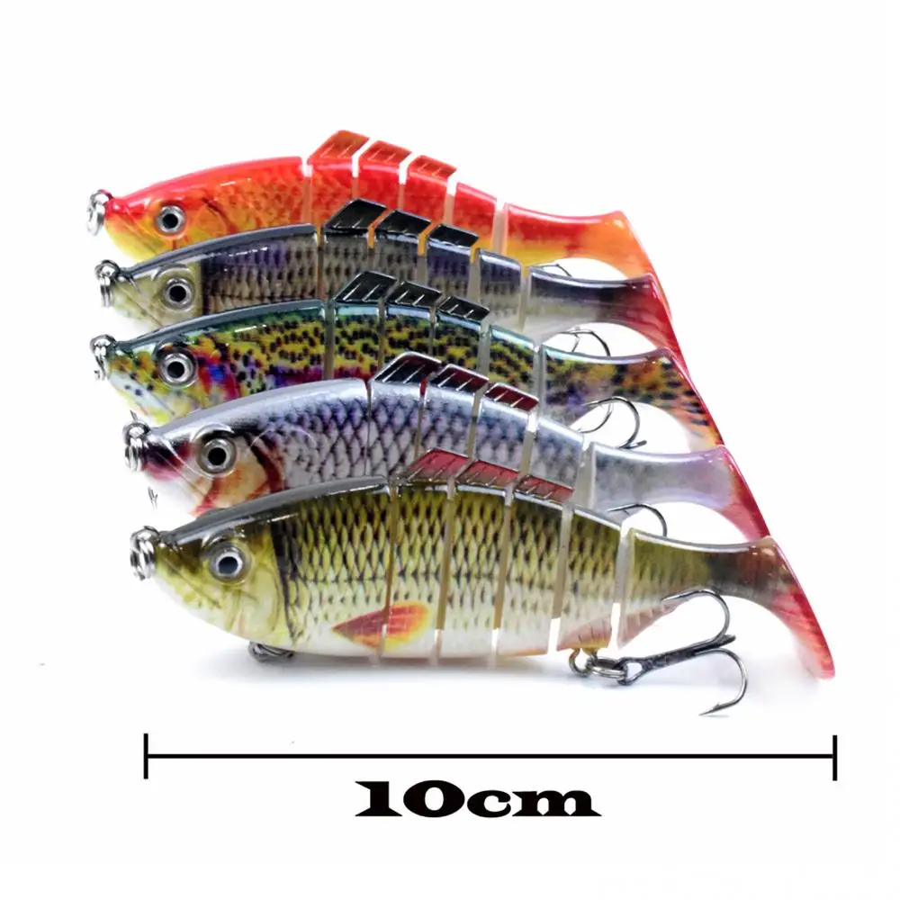 

5Pcs Multi Jointed Bionic Fishing Lure 6 Segments Life-like Sea Minnow Swimbaits