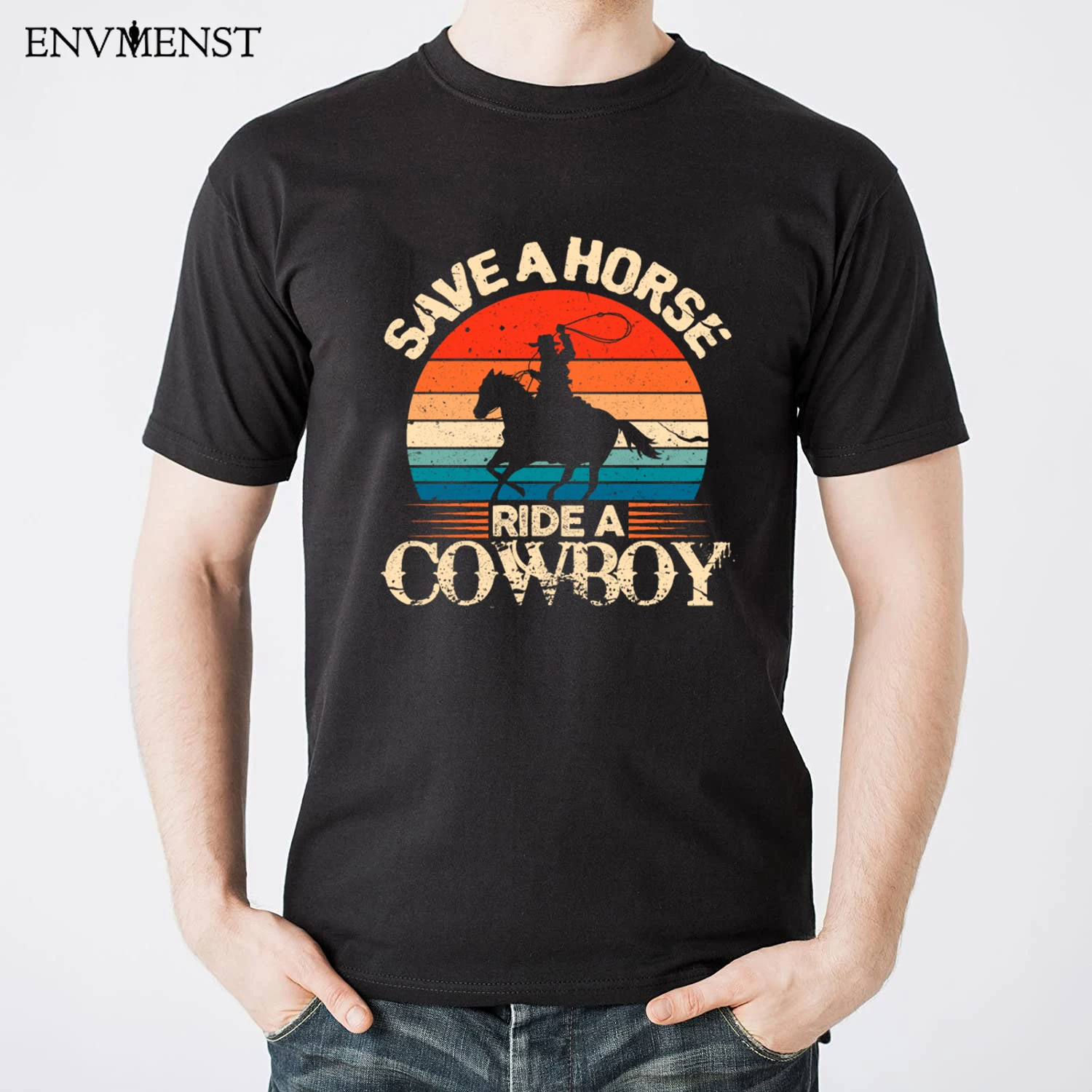 Save A Horse Ride Cowboy Retro Funny Country Music Graphic Мужская футболка harajuku винтажный топ мужская из