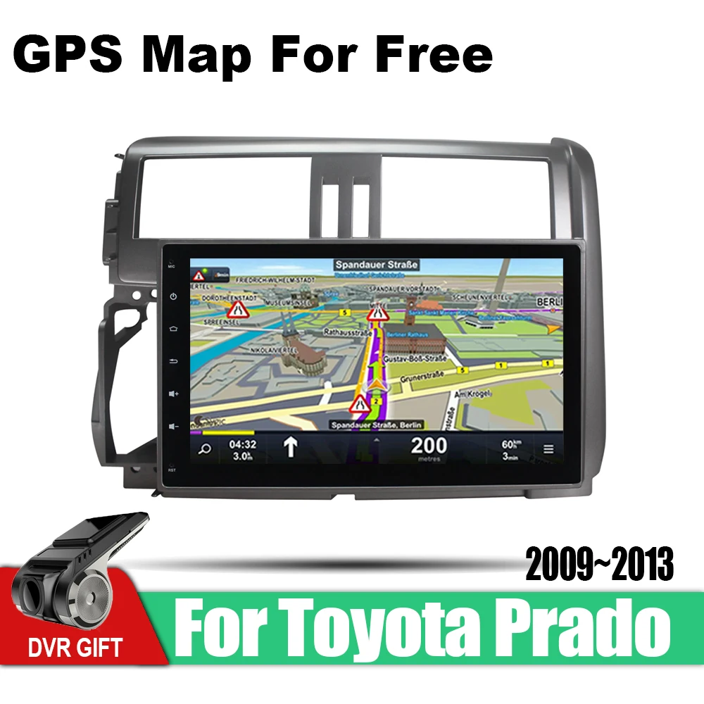 Для Toyota Land Cruiser Prado 150 2009 ~ 2013 аксессуары Android автомобильный мультимедийный плеер