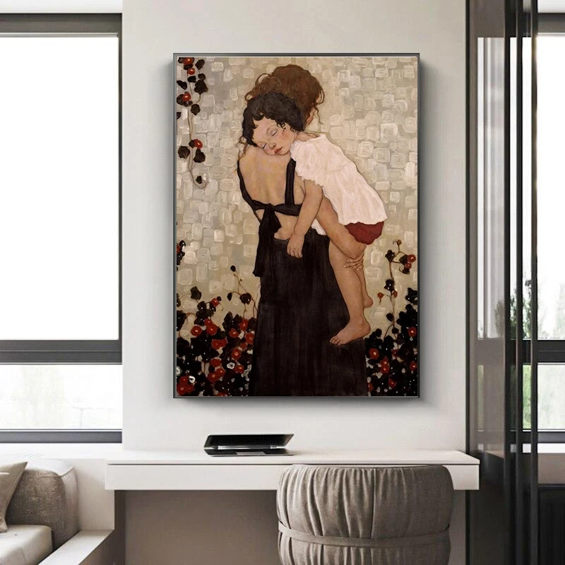 Абстрактная живопись плакат Густава Климта с изображением знаменитой матери и