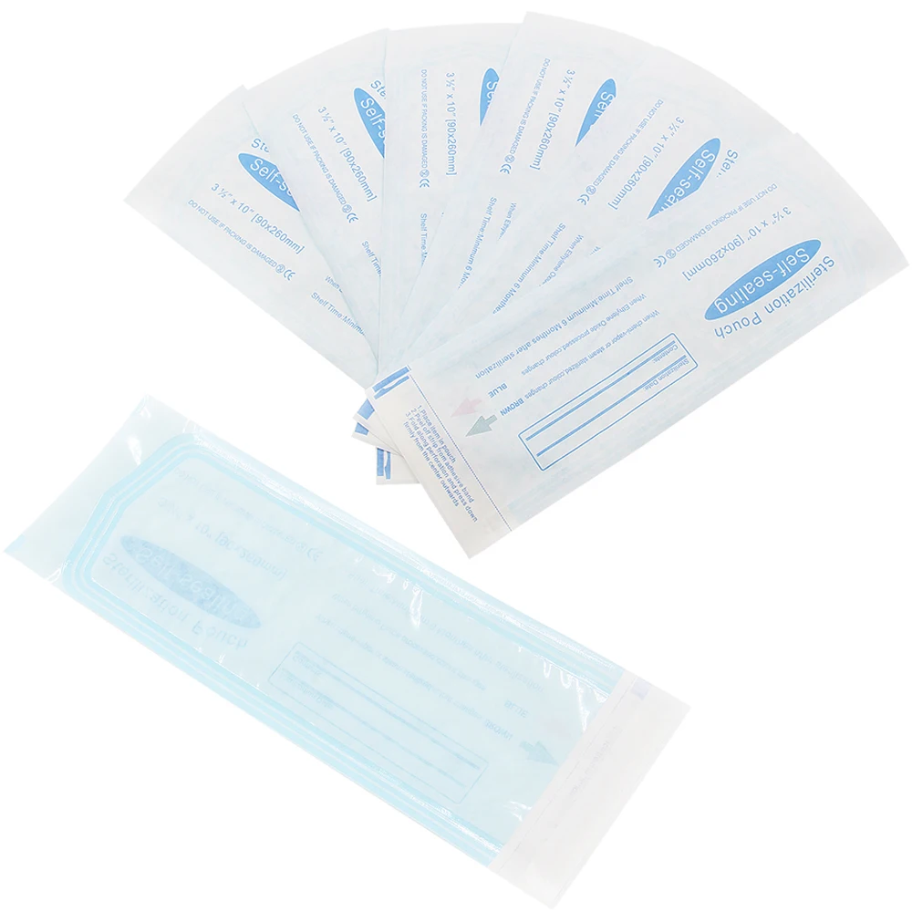 

200pcs/box Disposable Tattoo Bag Self-sealing Sterilization Pouches Bags 9*26CM Large Tattoo Accessories Supplies