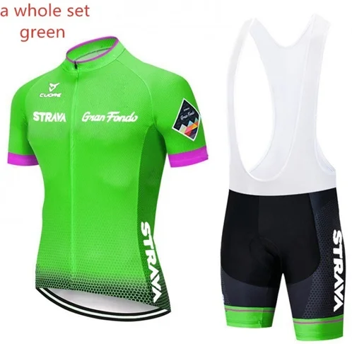

2019 summer TEAM STRAVA Cycling Jersey Set Quick Dry Bicycle Clothes Ropa Ciclismo Bike Clothing Shorts Suit bicycle Maillot