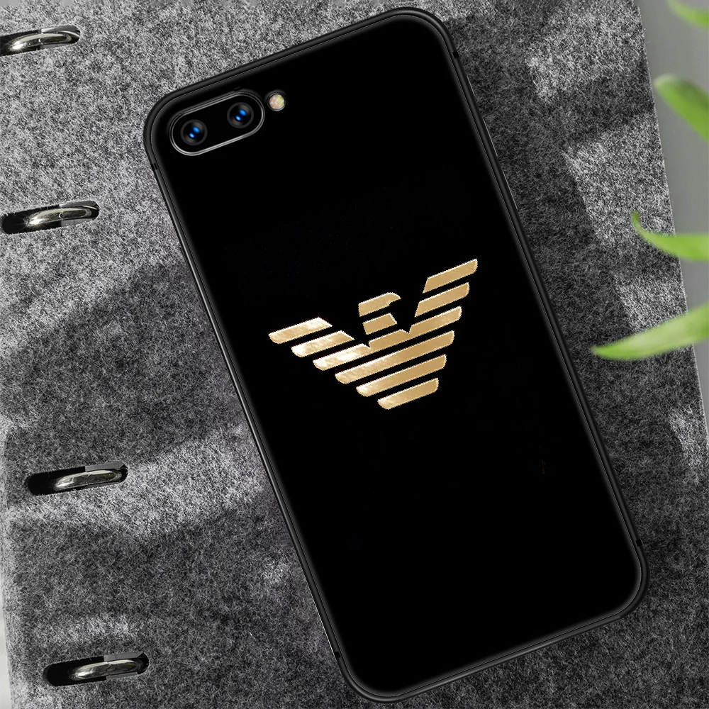 

Luxury Italian Brand Phone Case Cover Hull For HUAWEI honor 7a 8 8s 8a 8x 9 9x 10 20 i Lite Pro black Back Trend Bumper Pretty