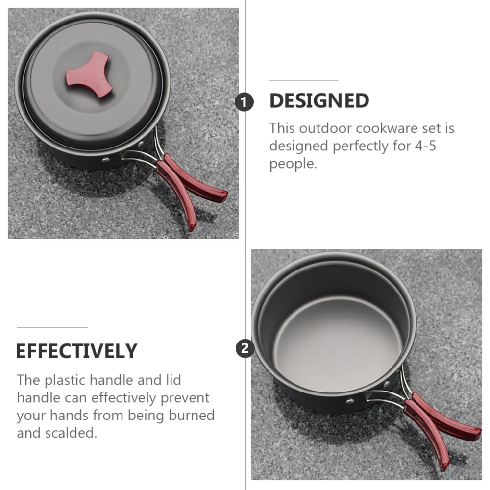 

1 Set Camping Cookware Folding Pot Outdoor Cooking Set Outdoor Mess Kit
