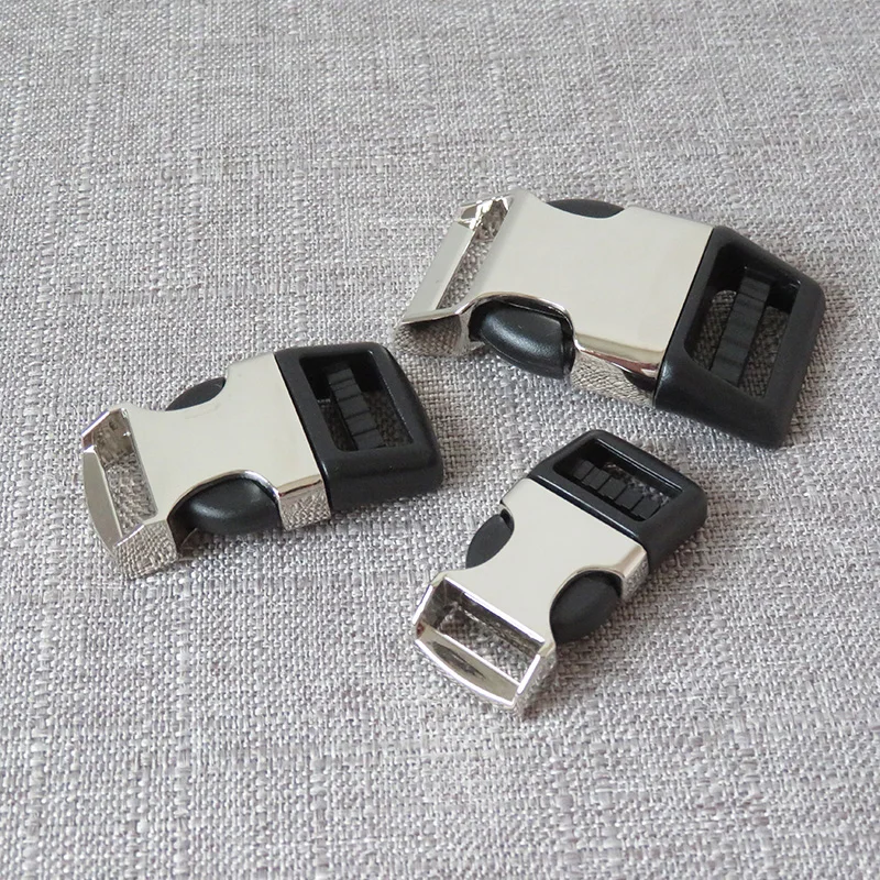 

50pcs 15mm 20mm 25mm webbing belt straps buckle bag backpack accessory metal breakaway buckle adjustable clasp sewing DIY parts