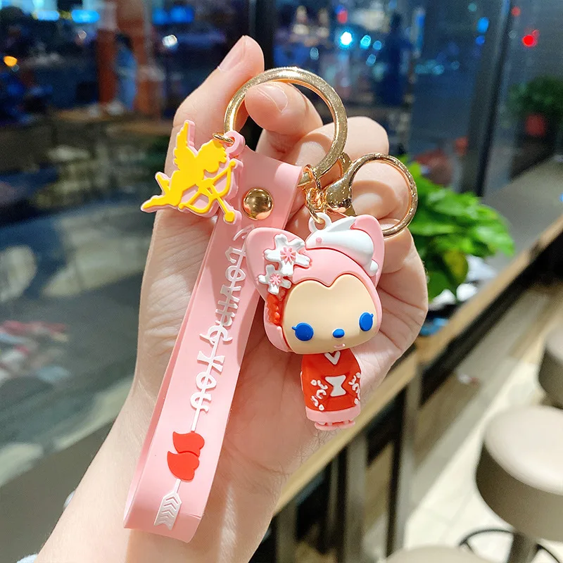 

Cartoon Cute Little Fox Keyring Student Backpack Beautiful Pendant Car Seat Keychains Birthday Gift Christmas Keychain