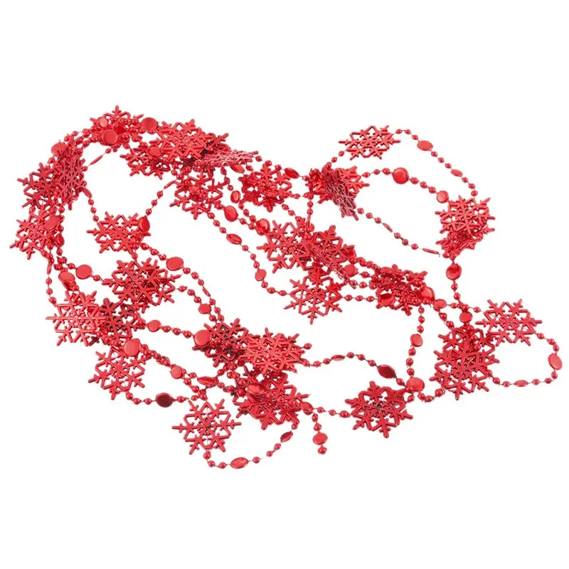 New Bead Chain 2m/2.7m Gold Red Christmas Garland For 2019 Tree Room DIY Craft Decoration Festive Party Suppliers | Дом и сад
