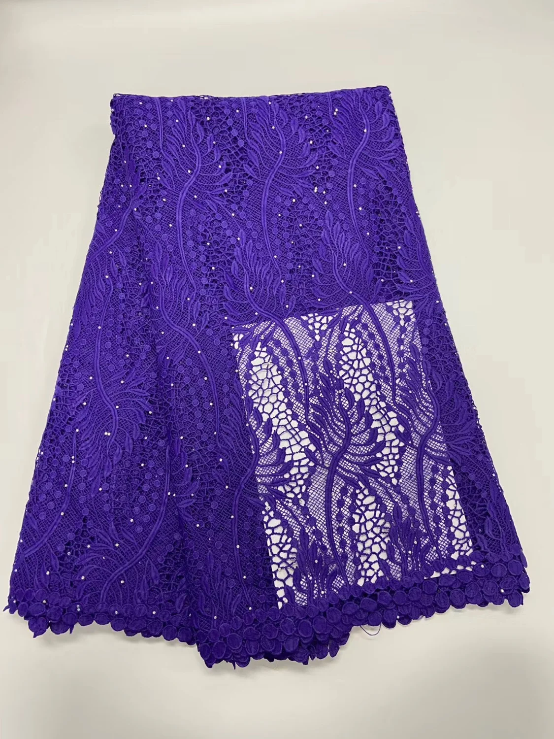 Кружевная ткань гипюровая Водорастворимая 5 ярдов для свадебного платья новый