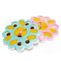 2020 new dog puzzle dog game interactive iq flower slow dispensing feeding training games feeder for small medium dog puppy dogs