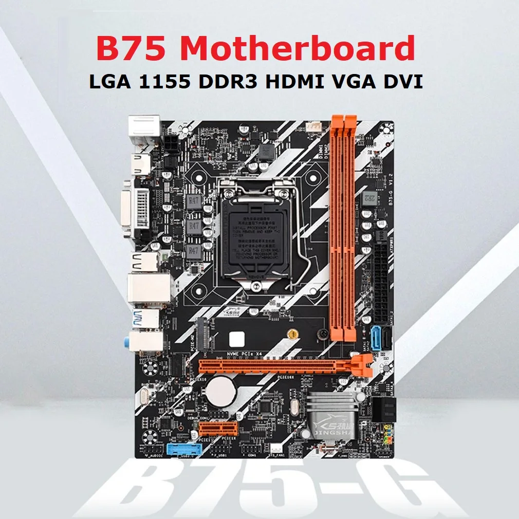 B75-G Motherboard LGA 1155 DDR3 VGA DVI SATAIII USB3.0 Support LGA1155 Core I7 I5 I3 Xeon CPU Processor