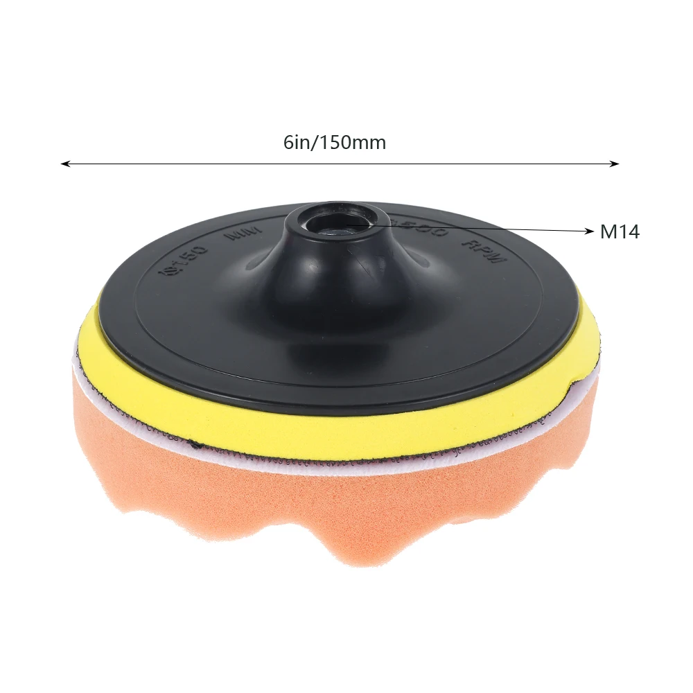 

8pcs 6inch Car Polishing Sponge Pads Kit Foam Pad Buffer Kit Polishing Machine Wax Pads for Removes Scratches