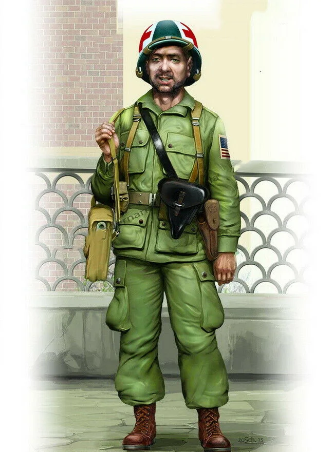 Масштаб 1/35 Неокрашенная фигурка из смолы коллекционная США медведя|Наборы для