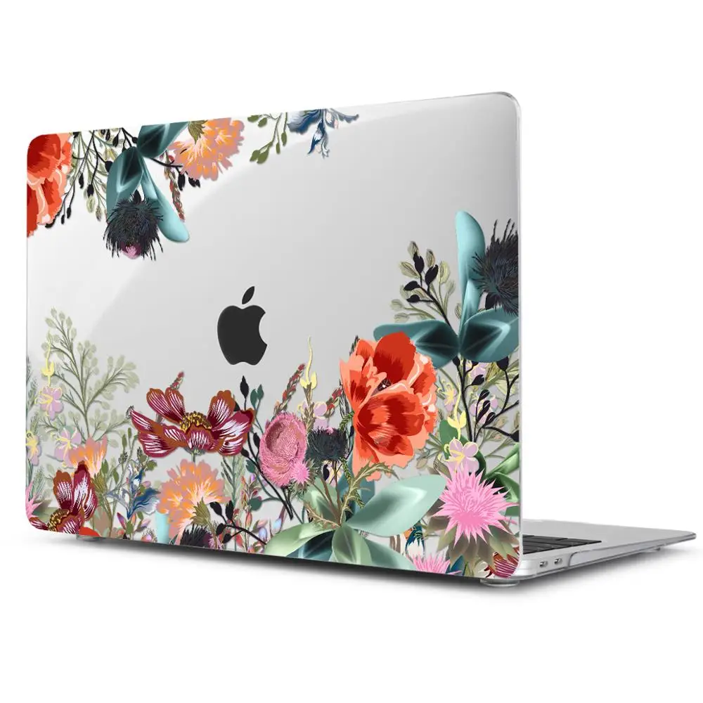 X113 Жесткий Чехол для ноутбука с цветочным принтом для Macbook Pro retina 11 12 13 15 Air Pro 15 16 A2141 A1932 A1989 чехол с кристаллами - Цвет: X113