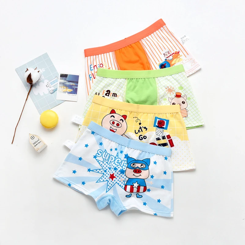 Трусы боксеры для мальчиков 4 шт./лот|Нижнее белье| |