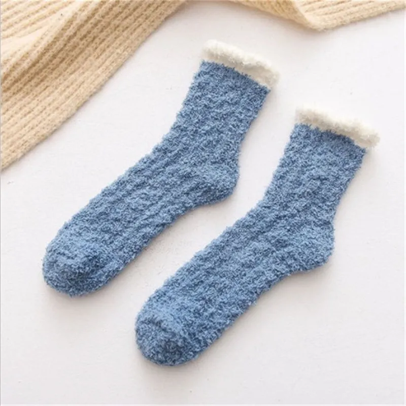 

Thickening Cashmere Snow Socks Winter Warmer Women Half Velvet Sleep Home Floor Ladies Funny Socks