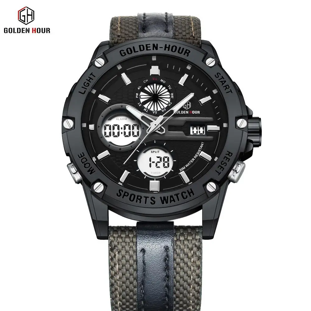 Quartz watch personality LED student watch male sports waterproof electronic multi-function men's watch